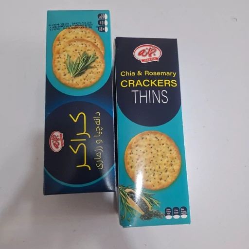 بیسکوئیت کراکر رزماری و دانه چیا جمانه 170 گرم