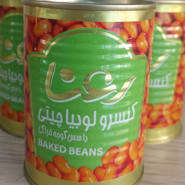 کنسرو لوبیا چیتی 380 گرمی رعنا کارتن 24 عددی