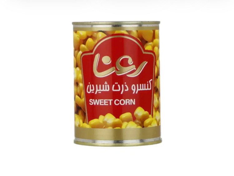 کنسرو ذرت شیرین 390 گرمی رعنا کارتن 24 عددی