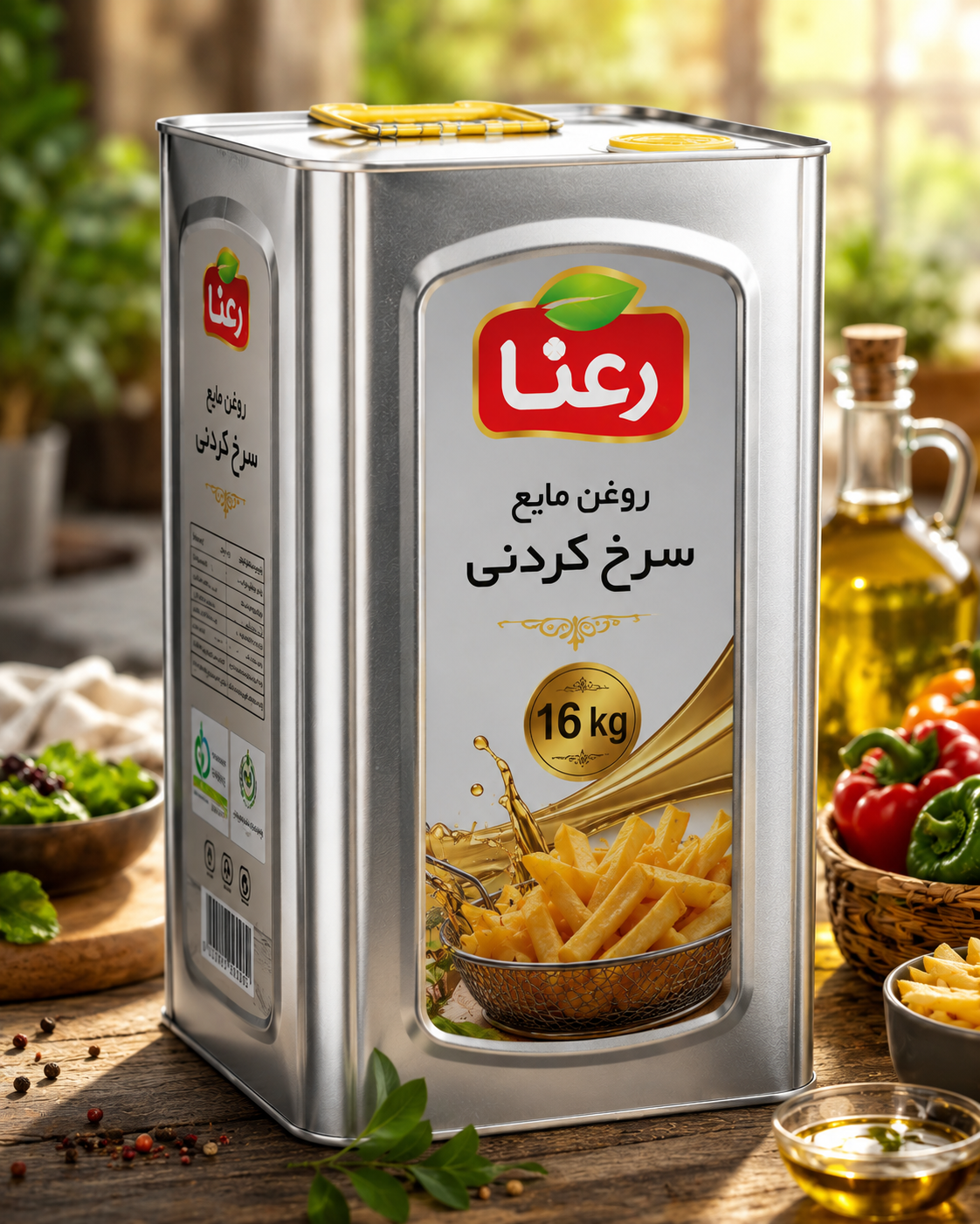روغن سرخ کردنی حلب ۱۶ کیلوگرمی رعنا