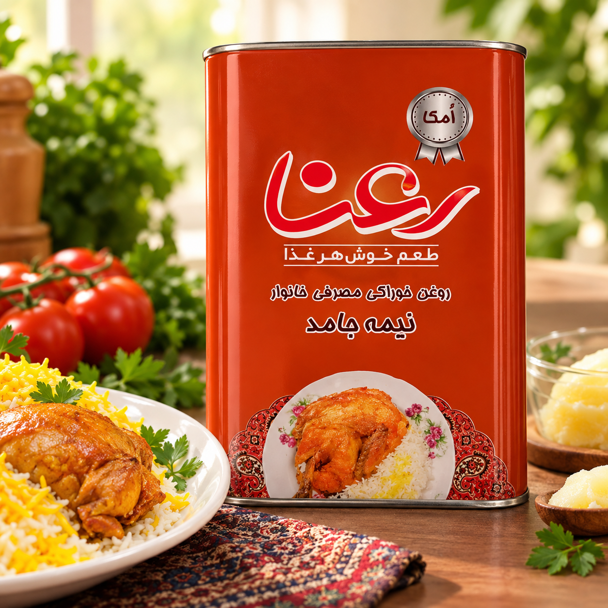 روغن نیمه جامد رعنا حلب ۵ کیلوگرمی